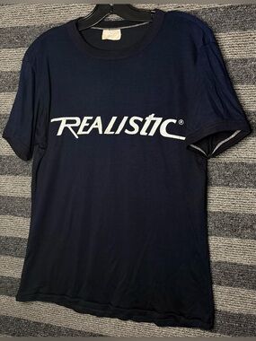 Vintage 70’s REALISTIC Electronics Black Ringer T-Shirt Men’s Large